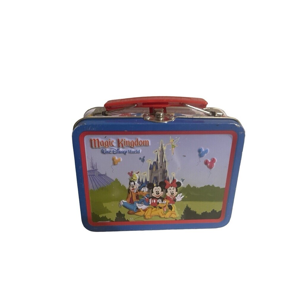 Walt Disney World Magic Kingdom Fab 5 Mini Metal Lunchbox Tin milk